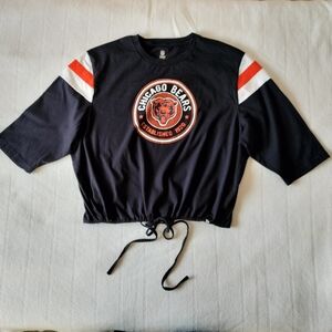 Chicago Bears MFL Team apparel 3/4 sleeve shirt women's L pull string